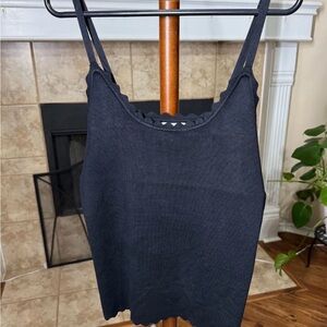 Chic Black Scalloped Camisole